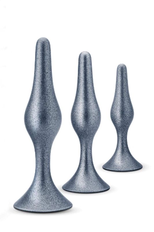 Набор анальных пробок серебряный ,ANAL ADVENTURES MATRIX GENESIS PLUG KIT вид 2