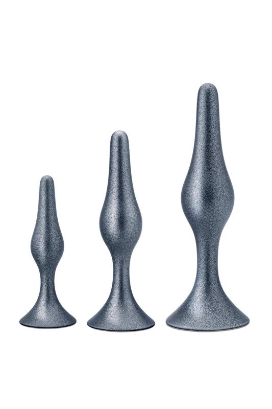 Набор анальных пробок серебряный ,ANAL ADVENTURES MATRIX GENESIS PLUG KIT вид 3