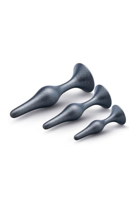 Набір анальних пробок Blush Anal Adventure срібний, 3 шт. вид 4