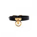 Нашийник-чокер Leather Cosplay Choker UPKO з кільцем, італійська шкіра, розмір L