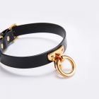 Ошейник-чокер Leather Cosplay Choker UPKO с кольцом, итальянская кожа, размер L вид 11