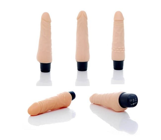 Вібратор реалістичний Blush DR. SKIN Dr.David 21,5 см тілесний вид 6