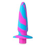 Анальний віброплаг Avant Vibrotize Fuchsia рожево-блакитний, 12.7 х 3.1 см