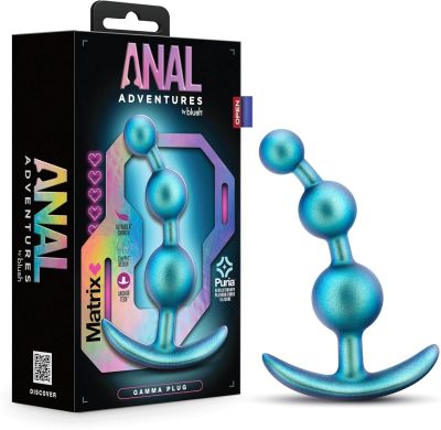 Анальная елочка Blush Anal Adventures голубая, 13.3 х 3.2 см