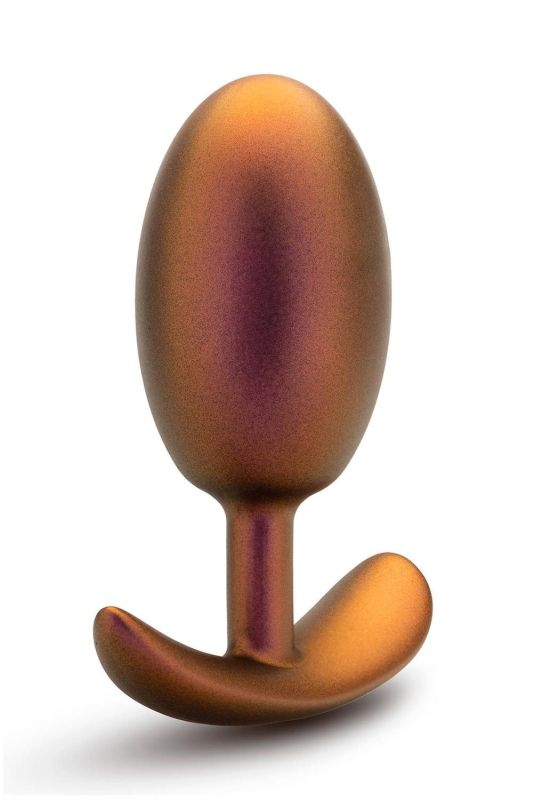 Анальная пробка со смещенным центром тяжести Anal Adventure Blush, силиконовая, розовое золото вид 3