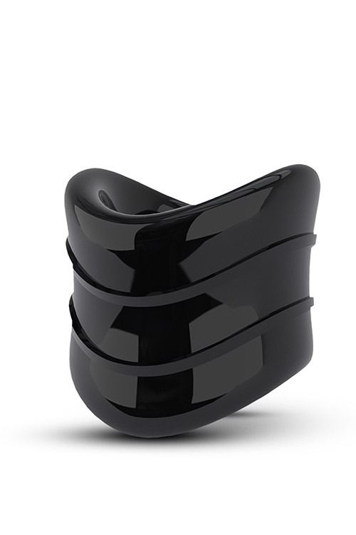 Эрекционное кольцо STAY HARD BEEF BALL STRETCHER SNUG XLONG Черное, 3.8 х 2.5 см вид 2