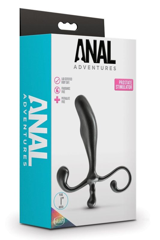 Масажер простати Blush Anal Adventures чорного кольору, 12.4 см х 2.5 см вид 7