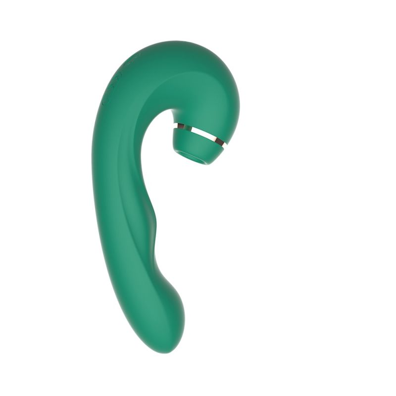 Вібратор подвійної стимуляції Chisa Kissen Siren з вакуумом та вібрацією, зелений вид 5