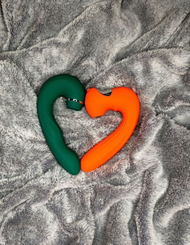 Вібратор Chisa Kissen Kraken з вакуумною стимуляцією та вібрацією, помаранчевий вид 9