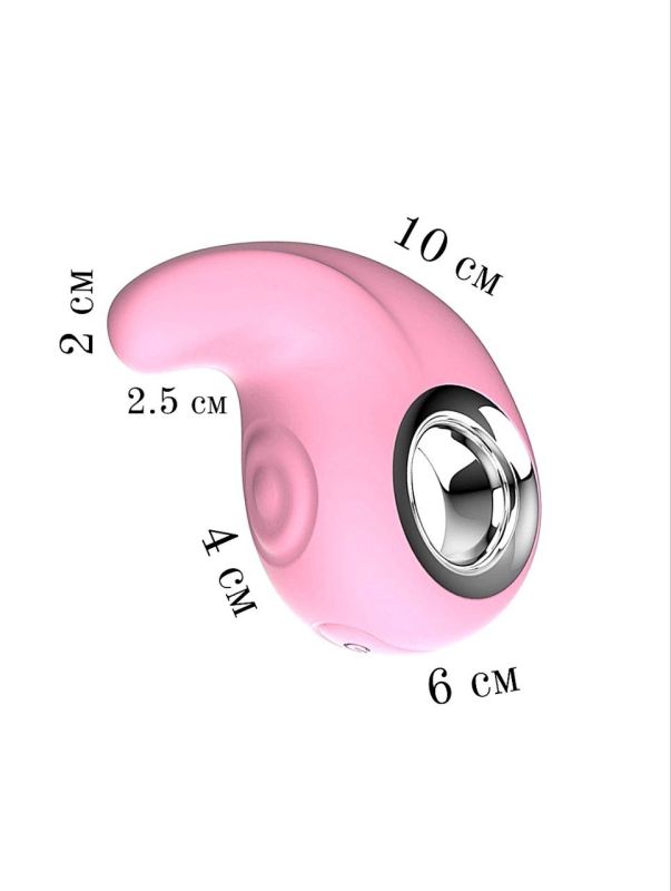 Вібратор для клітора з коливаннями язичка Chisa Kissen Comma, силіконовий, рожевий вид 6