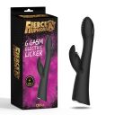 Вибратор с электростимуляцией Chisa Fierce Euphoria G-GASM и клиторальным рельефным отростком,черный