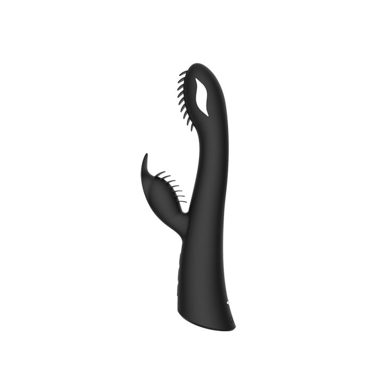 Вибратор с электростимуляцией Chisa Fierce Euphoria G-GASM и клиторальным рельефным отростком,черный вид 4