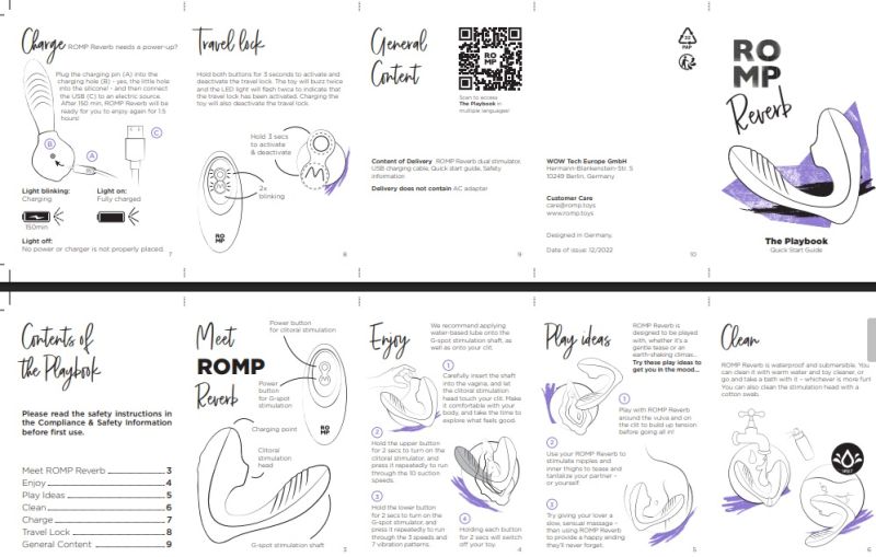 Вібратор подвійної стимуляції ROMP REVERB, бузковий вид 12