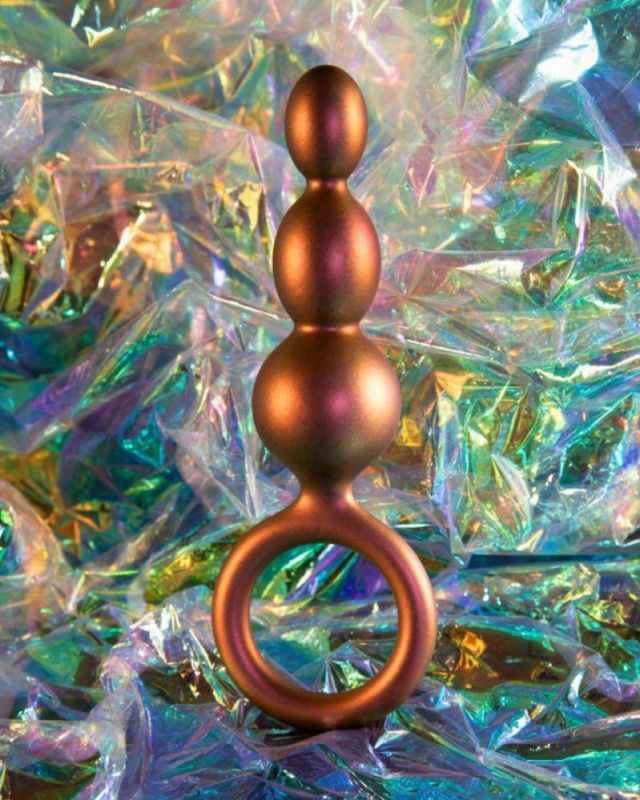 Анальная пробка с петлей из бисера ADVENTURES MATRIX вид 4