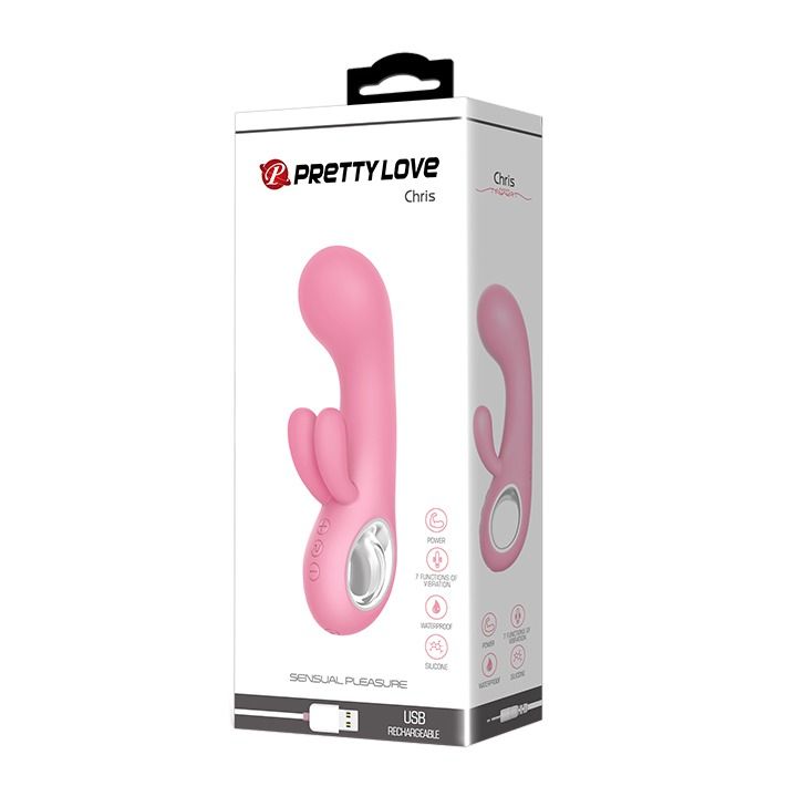 Вибратор розовый Pretty Love Chris вид 7