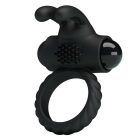 Ерекційне віброкільце Pretty Love Eudora чорне, силікон вид 3