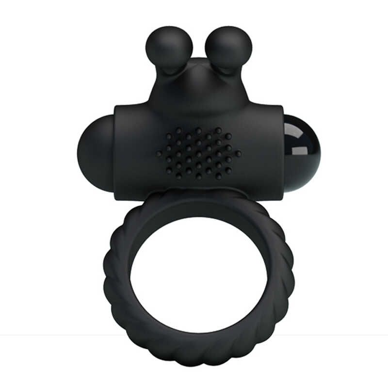 Эрекционное виброкольцо Pretty Love, черное, силикон вид 4