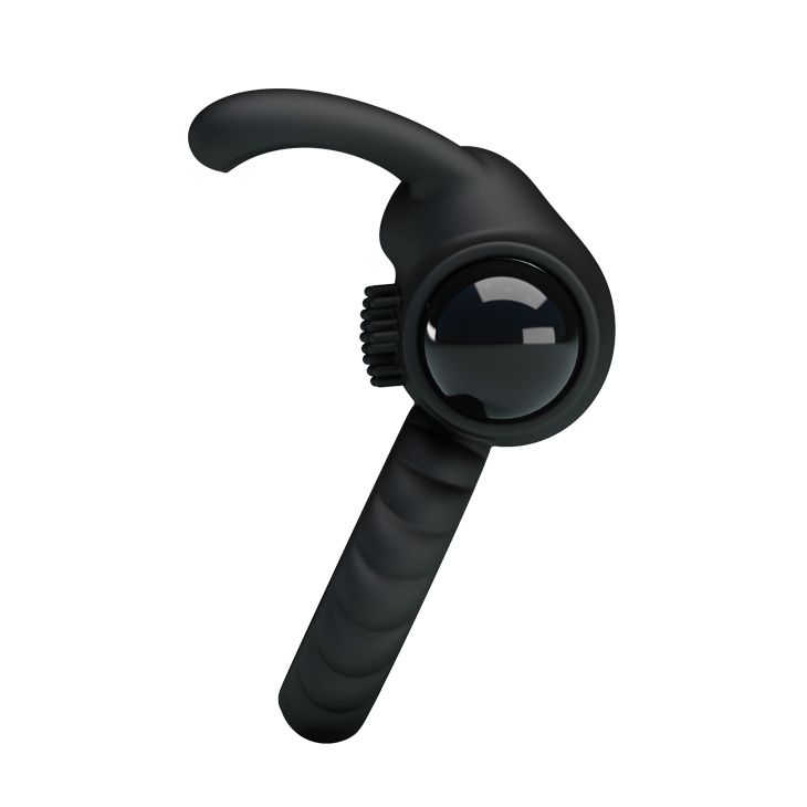 Эрекционное виброкольцо Pretty Love, черное, силикон вид 6