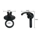 Эрекционное виброкольцо Pretty Love, черное, силикон вид 9