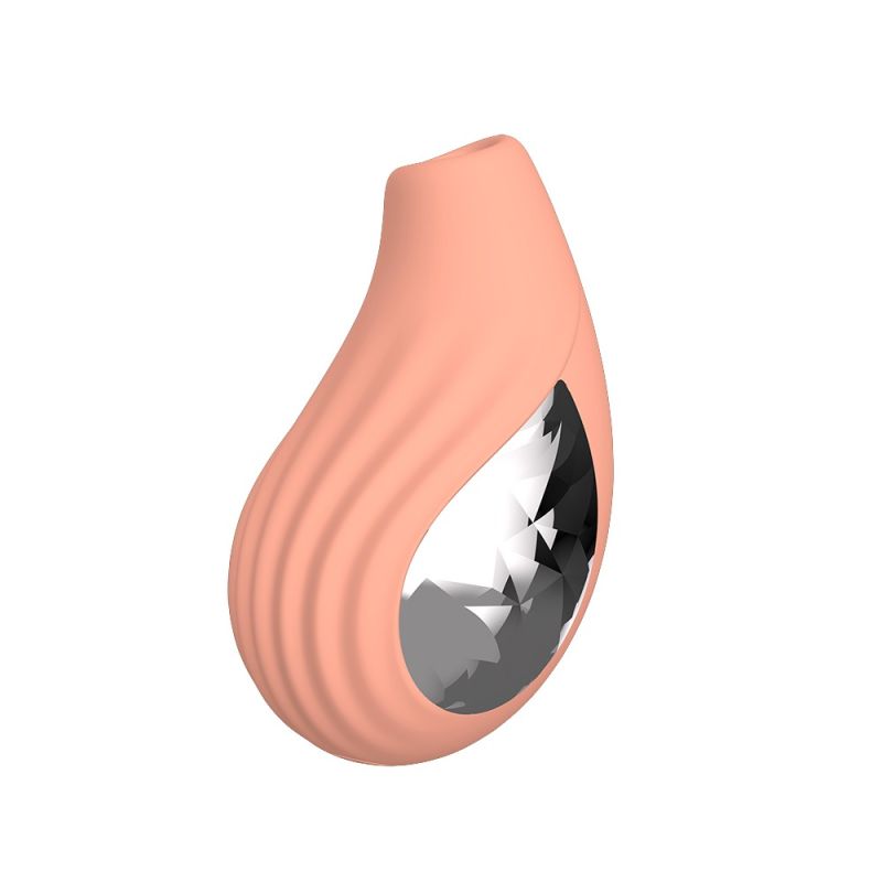 Вакуумний стимулятор для клітора з вібрацією Chisa Kissen Aria, силіконовий, бежевий вид 4