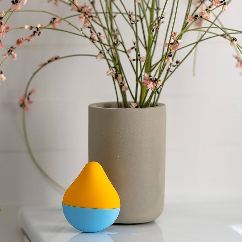 Вібратор для клітора Iroha Mini, жовто-блакитний вид 4