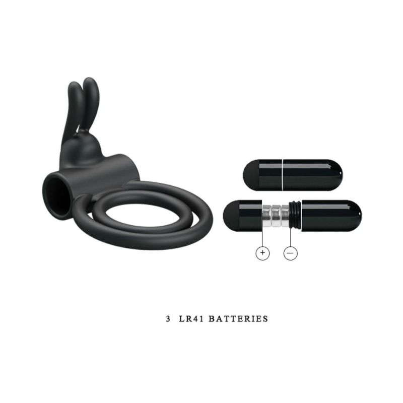 Кольцо эрекционное с вибрацией Pretty Love Osmond, двойное вид 4