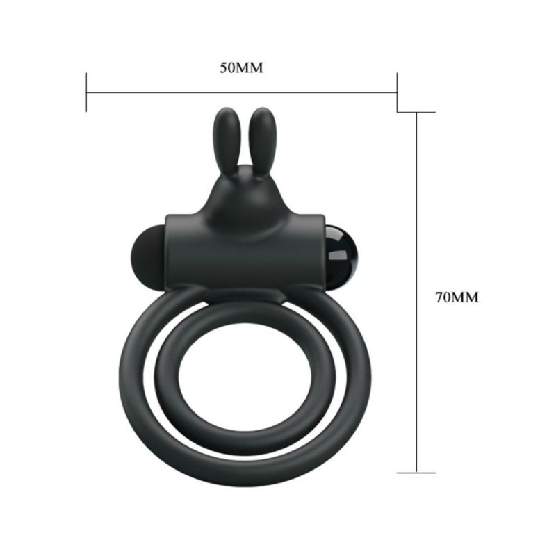 Кільце ерекційне з вібрацією Pretty Love Osmond, подвійне вид 6