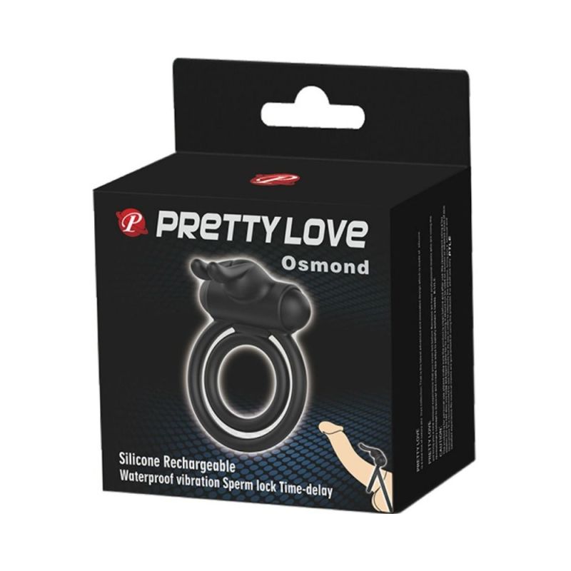 Кольцо эрекционное с вибрацией Pretty Love Osmond, двойное вид 7