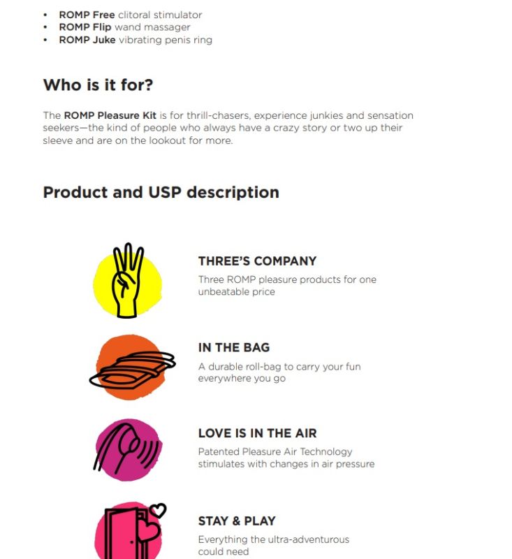 Набор секс-игрушек для пары Romp Pleasure, 3 игрушки вид 16