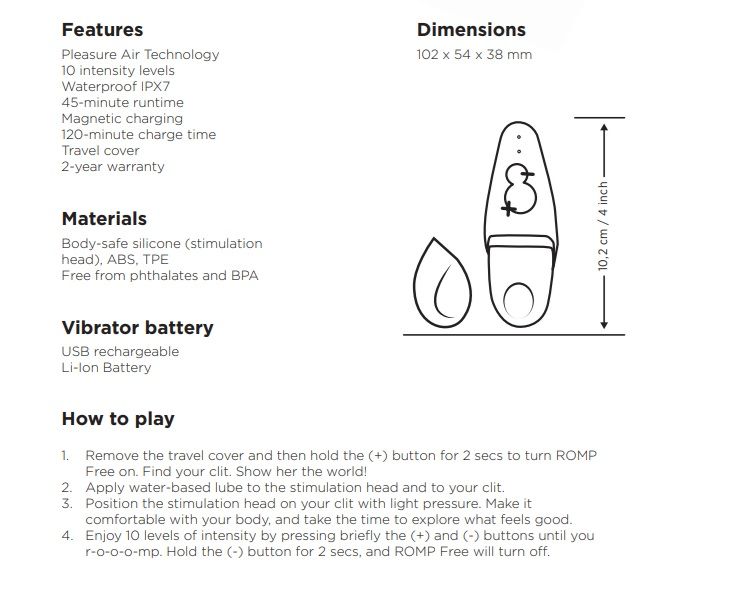 Набор секс-игрушек для пары Romp Pleasure, 3 игрушки вид 17