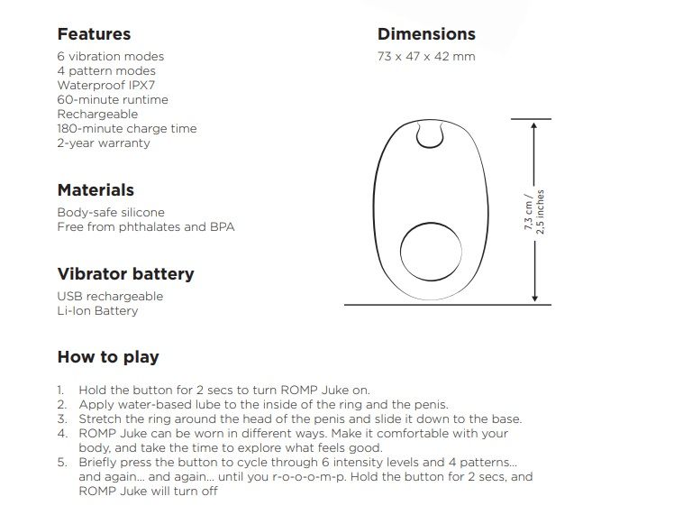 Набор секс-игрушек для пары Romp Pleasure, 3 игрушки вид 19