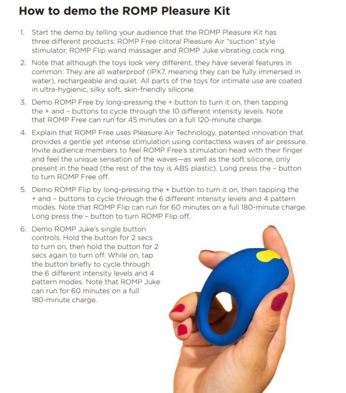 Набор секс-игрушек для пары Romp Pleasure, 3 игрушки вид 20