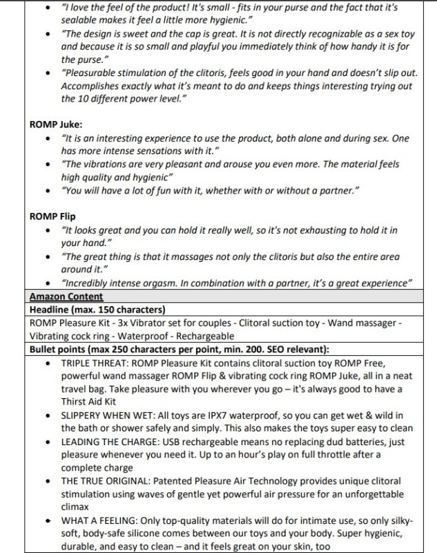 Набір секс-іграшок для пари Romp Pleasure, 3 іграшки вид 28