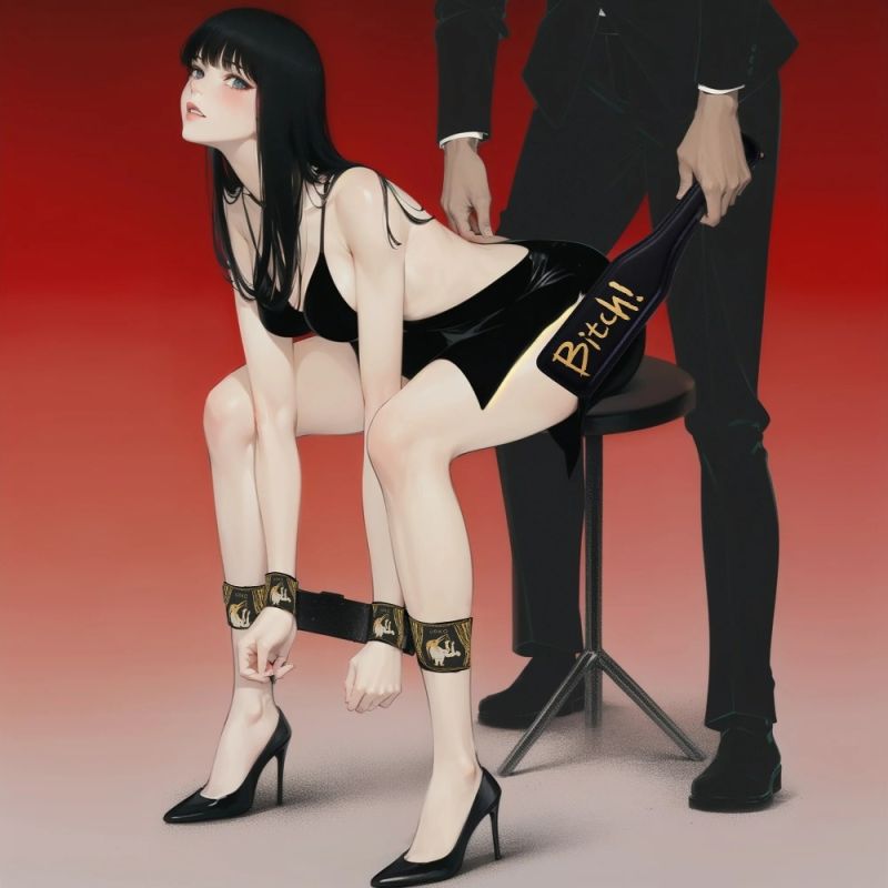 Розпірка для рук та ніг з вагінальною кулькою UPKO, чорна вид 5