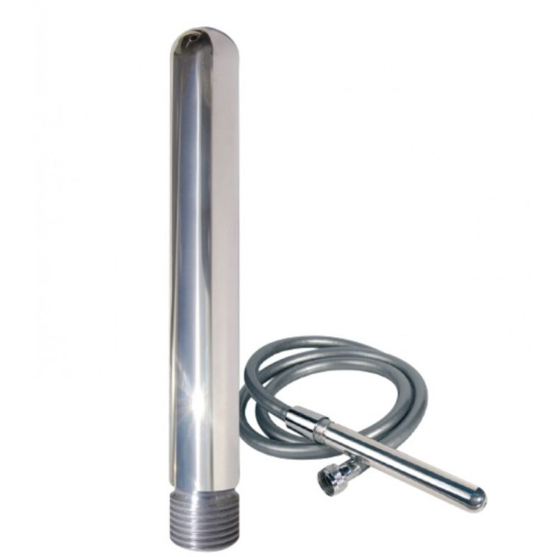 Анальний душ со шлангом Joy Division Aluminium Intimate Douche, стальной вид 2