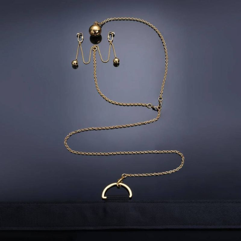 Розпірка для рук і ніг UPKO з ланцюжком для клітора та вагінальною кулькою вид 5