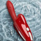 Вібратор трансформер з обертанням, фрикціями та підігрівом Qingnan No.9, червоний вид 9