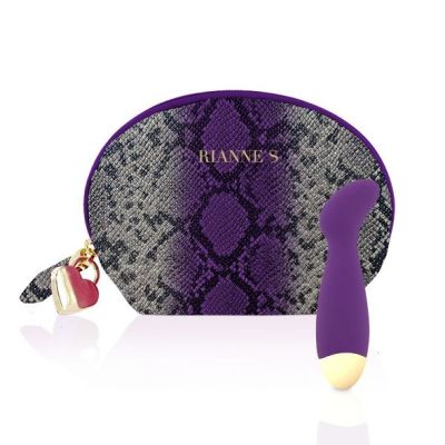 Вибратор для точки G Rianne в сумочке, фиолетовый, 14 см х 3.5 см