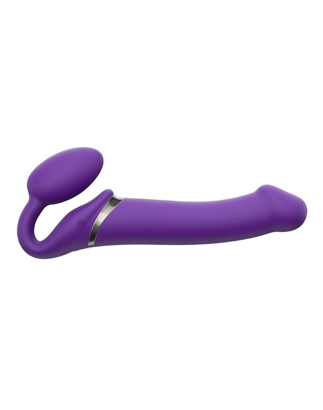 Безремневый страпон с вибрацией, Strap On Me-Strapless Vibrating, фиолетовый, 19 х 3.7 см вид 3