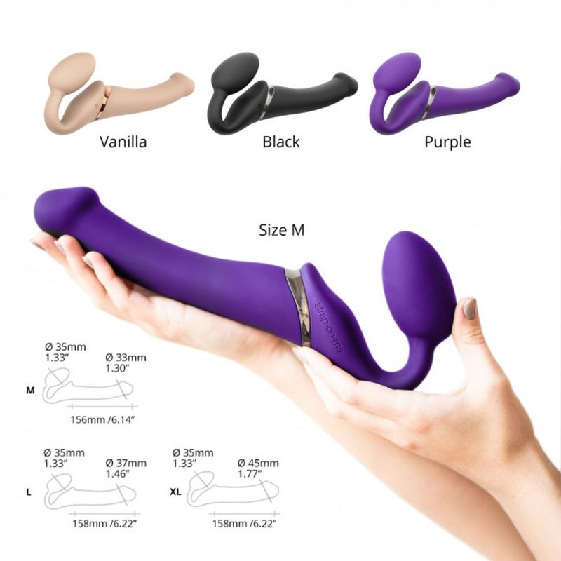 Безремневий страпон з вібрацією, Strap On Me-Strapless Vibrating, фіолетовий, 19 х 3.7 см вид 8
