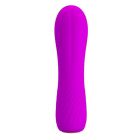 Мини-вибратор Pretty Love Alice, ребристый, розовый, 12 х 3 см вид 3