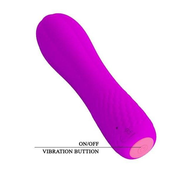 Мини-вибратор Pretty Love Alice, ребристый, розовый, 12 х 3 см вид 7