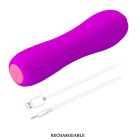 Мини-вибратор Pretty Love Alice, ребристый, розовый, 12 х 3 см вид 8