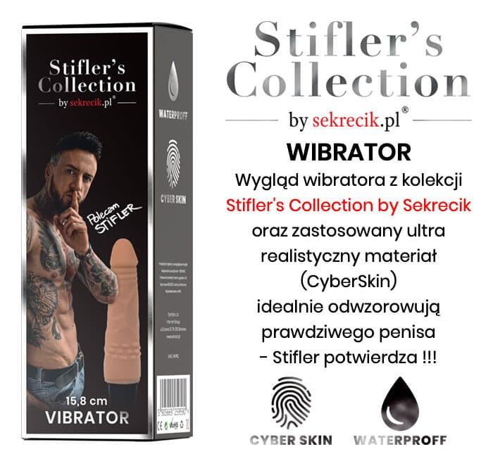 Вібратор реалістичний Stiflers Collection бежевий, 15.8 х 4.5 см вид 8