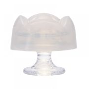 Масажер для клітора рельєфний Iroha Petit Lily, білий, 5.3 х 3.5 см