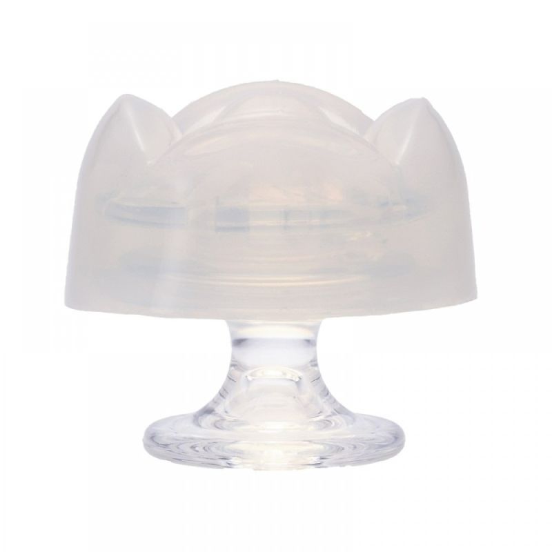 Массажер для клитора рельефный Iroha Petit Lily, белый, 5.3 х 3.5 см вид 2