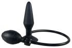 Анальна пробка на присосці з накачуванням You2Toys True Black чорна, 15 см х 4-10 см вид 2