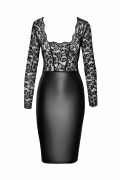 Платье, F295 Noir Handmade Euphoria с кружевным верхом, виниловое, черное, размер M