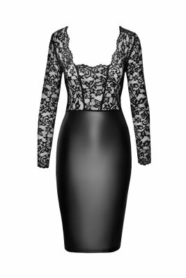 Платье, F295 Noir Handmade Euphoria с кружевным верхом, виниловое, черное, размер M