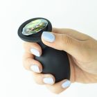 Анальная пробка Cuore Crushious, со сменными кристаллами, силиконовая, черная, 7 х 2.7 см, размер S вид 8